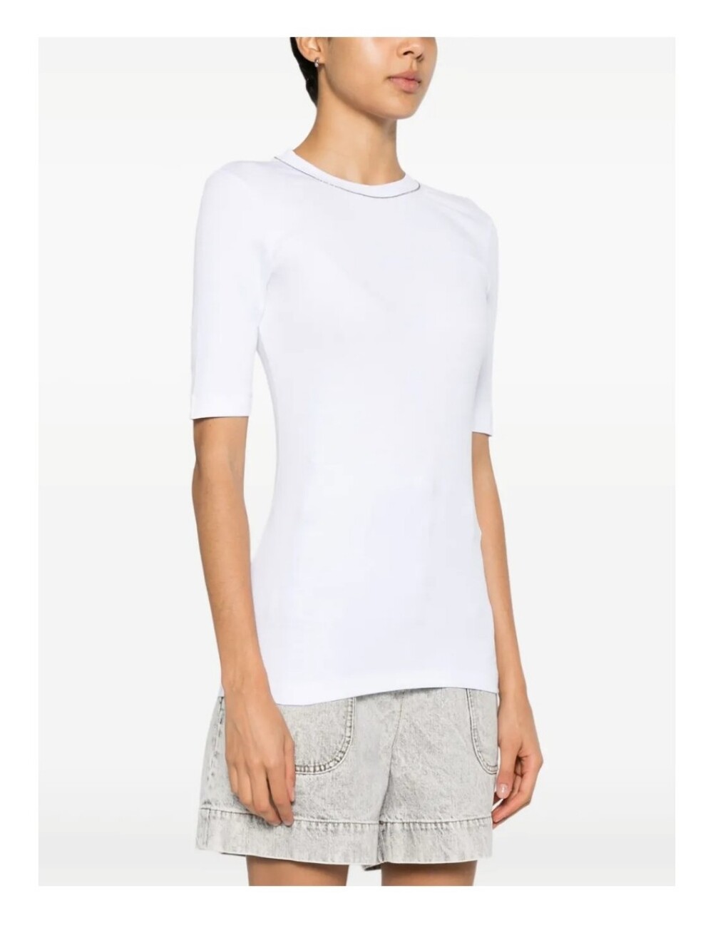 Brunello CucinelliRibbed crew neck cotton t-shirt Ribbed crew neck cotton t-shir